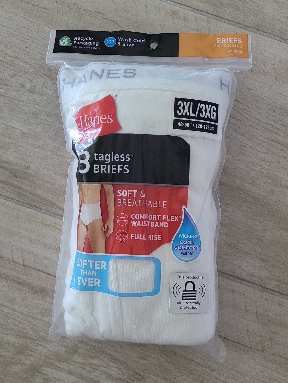 Hanes White Men's Tagless Briefs - 3-Pack